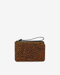 Pochette Oskan Suède Léopard