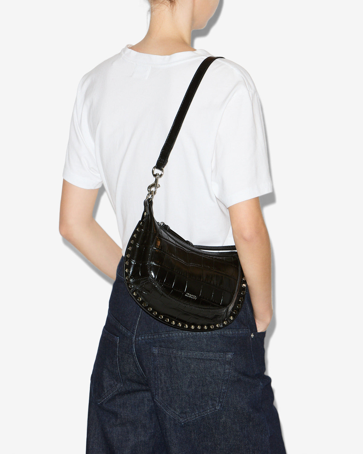 SAC OSKAN MOON EN CUIR EFFET CROCO
